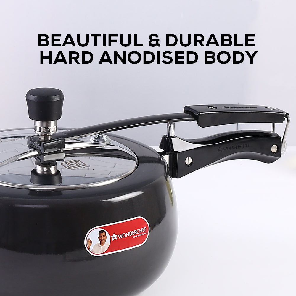 Black metal pressure online cooker