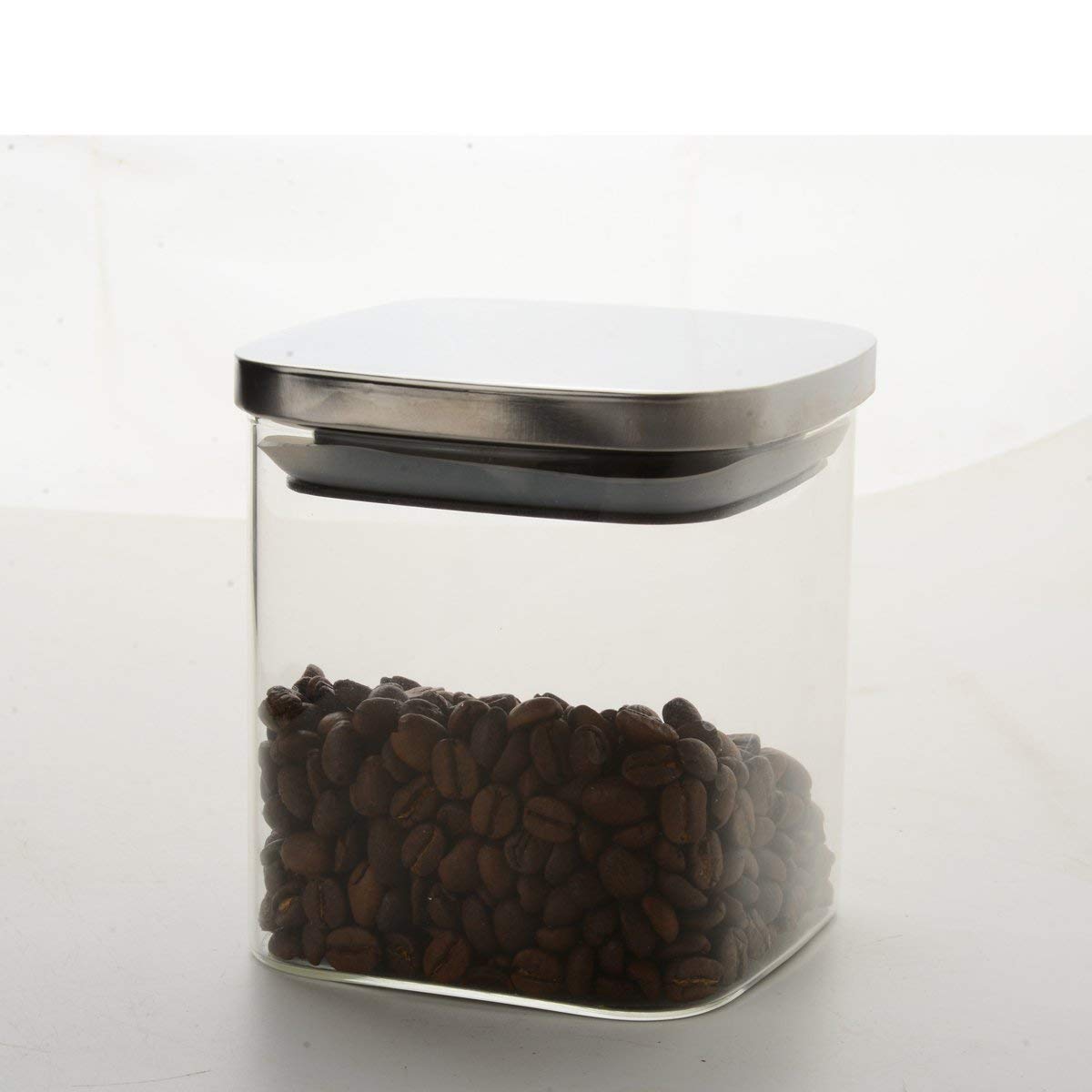 Classic Borosilicate Round Glass Air Tight Jar 700ml - Set of 2 Pcs