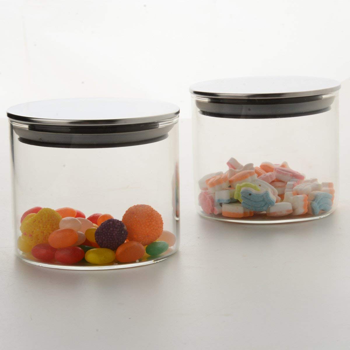 Classic Borosilicate Square Glass Air Tight Jar 1100ml