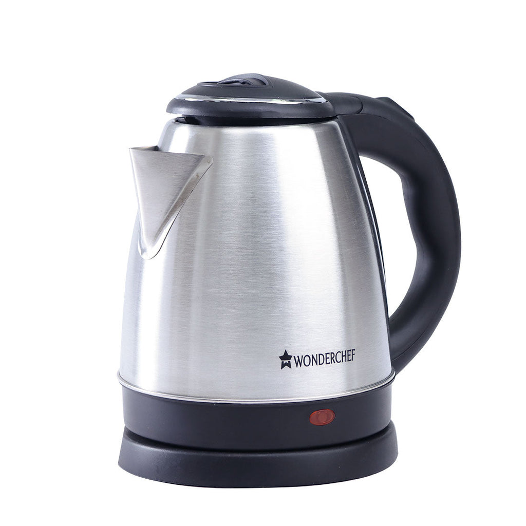 Wonderchef Renewed Crescent Electric Kettle | Stainless Steel | 1.5 Litres | Safety Locking Lid