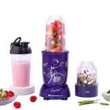 Nutri-blend, 500W, 22000 RPM 100% Full Copper Motor, Mixer-Grinder, Blender, SS Blades, 2 unbreakable Jars, 2 Years warranty, Purple, Recipe Book By Chef Sanjeev Kapoor