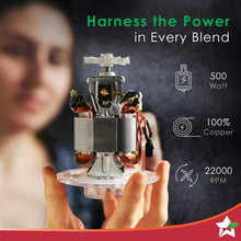 Load image into Gallery viewer, Nutri-blend, 500W, 22000 RPM 100% Full Copper Motor, Mixer-Grinder, Blender, SS Blades, 2 Unbreakable Jars, 2 Years warranty, Red, Recipe Book By Chef Sanjeev Kapoor