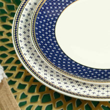 Load image into Gallery viewer, Sicilia Fine Bone China Dinner Set - Royal Blue - 20 Pcs Set