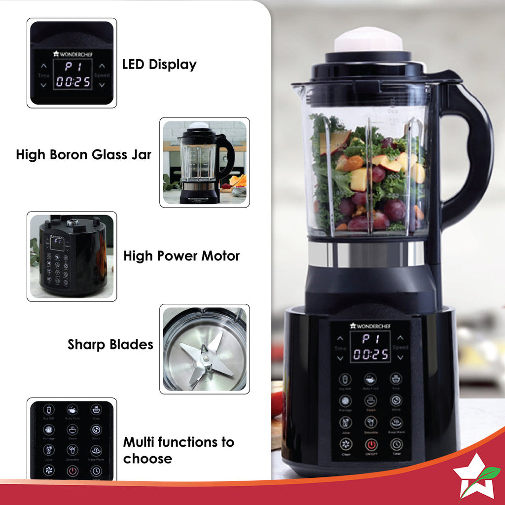 Nutri cook Heater Blender 1250W - Black