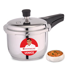 Load image into Gallery viewer, Venice Stainless-steel Pressure Cooker | 3L | Outer Lid | Triply Bottom | Safe Cooking | Compatible with Gas Stove, Induction, Ceramic, and Electric Stoves | ISI Certified | 5-Year Warranty