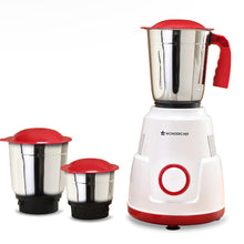 Load image into Gallery viewer, Robo 500 W Mixer Grinder | 3 Stainless Steel Jars for Powerful Blending, Mixing, Grinding | 3-Speed &amp; Pulse Function | Anti-Skid Feet | 5 Years Warranty on Motor | Red &amp; White