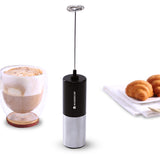 Wonderchef Regalia Milk Frother | Rich and Creamy Froth in Seconds | Stainless Steel Body & Whisk | AA Battery Operated | Blend Lassi, Cold Coffee, Gym Shakes, Whipped Cream | Easy to Clean | Black