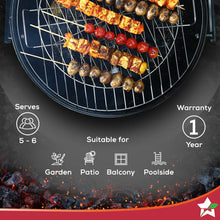 Load image into Gallery viewer, Woderchef Renewed Charcoal Barbeque, BBQ Charcoal Grill, Outdoor Grilling, 1 Year Warranty