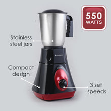 Load image into Gallery viewer, Wonderchef Renewed Vietri Mixer Grinder | 550W | 3 Anti-rust Stainless Steel Jars and Blades | 3-speed Knob