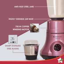 Load image into Gallery viewer, Wonderchef Renewed Premium Mixer Grinder | 750W | 3 Thick Steel Jars | Die-cast Jar Base | Velvet