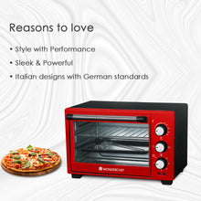 Load image into Gallery viewer, Wonderchef Renewed Oven Toaster Griller (OTG) Crimson Edge - 19 Litres | Auto-shut Off | Heat-resistant Tempered Glass | Multi-stage Heat Selection | 1280W | Red