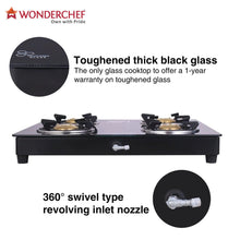 Load image into Gallery viewer, Wonderchef Ruby Black 4 Burner Glass Cooktop - Wonderchef