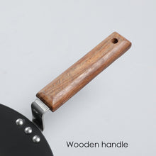 Load image into Gallery viewer, Ebony 25 cm Roti Tawa | Wooden Handle With Rivets | Hard Anodized Aluminium | Non Stick Tawa | 4.88 mm | 2 Years Warranty | Black