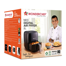 Load image into Gallery viewer, Neo Digital Air Fryer | 1000W, 2 Litres | Rapid Air Technology | Non-stick Basket | Auto Shut-off | Touch Screen | Fry, Bake, Grill, Roast | Cool Touch Handle | 2-Year Warranty | Black