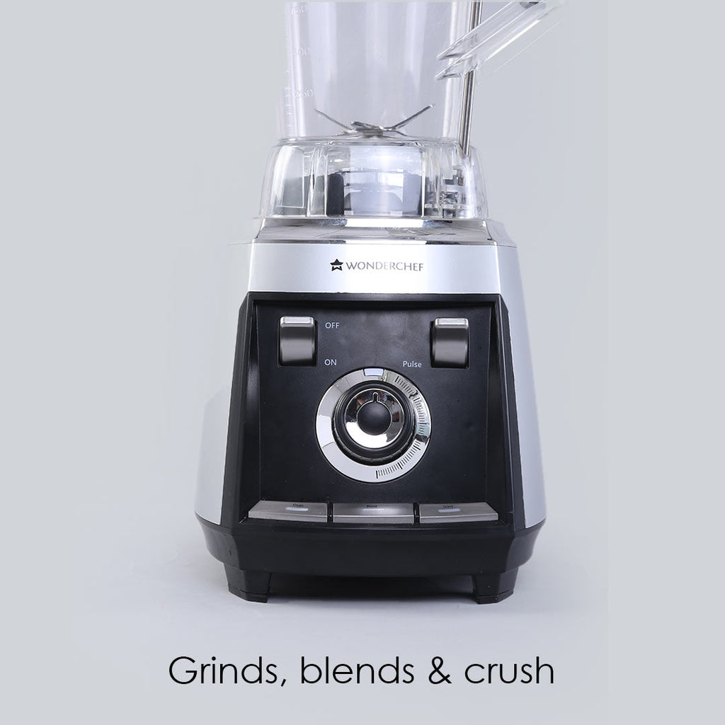 Regalia Professional Power Blender with Pulse Function| 3-in-1 Mixer,Blender,Grinder | 1200 Watt Full Copper Motor| Unbreakable 2 Litre Jar| Commercial Heavy Duty Blender with Stainless Steel Aircraft Grade Blades| 3 Year Warranty| Black