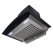 Load image into Gallery viewer, Ultima 60cm 1200 m3/hr Auto Clean Curved Glass Chimney | Baffle Filter | 1200M3/Hr powerful suction | Touch + 3 speed Motion Sensor control | Low Noise | 7 Year Warranty on Motor | 1 Year Comprehensive Warranty on Product | Black