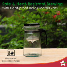 Load image into Gallery viewer, Misaki Tea Infuser, Borosilicate glass, Stainless Steel infuser, Perfect Green Tea