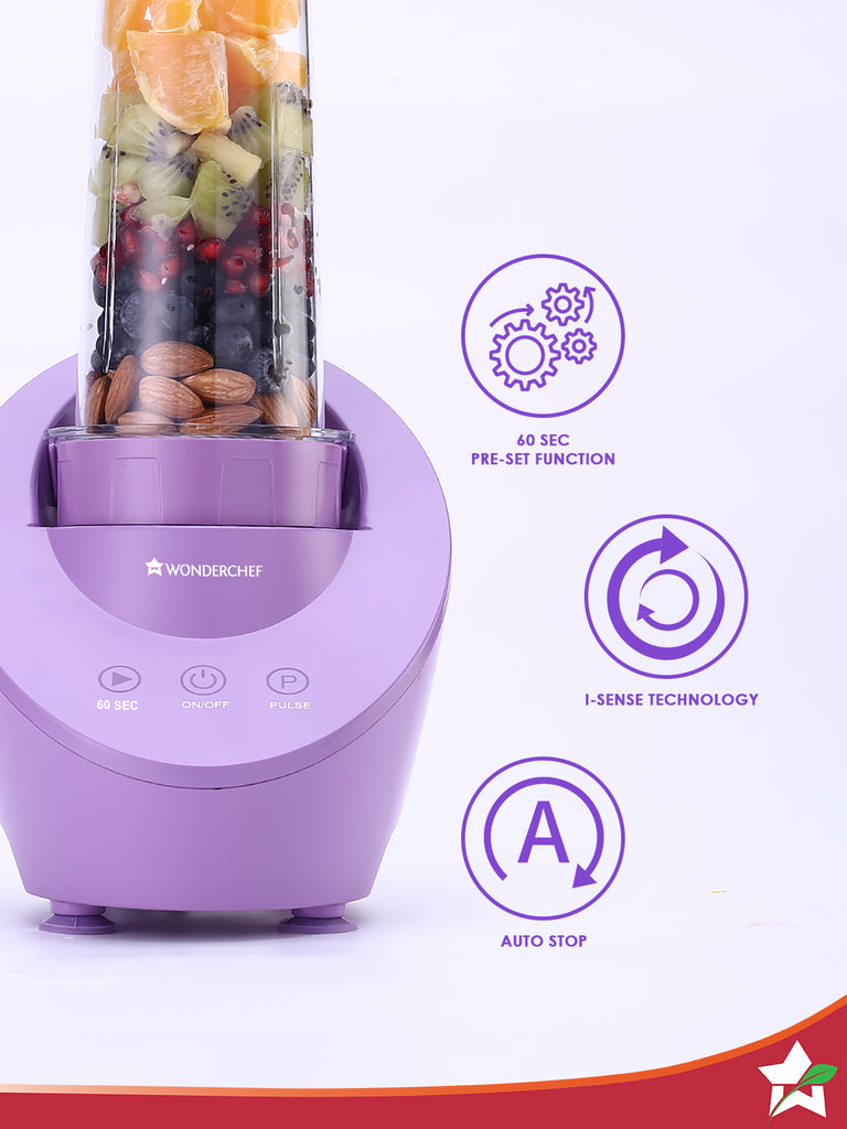 Magneto Blender | Smoothie & Juice Maker | World’s Safest with Magnetic Induction Tech | Variable Speed | Automatic with 60-sec auto-stop | Portable with Sipper Jar | 2-Year Warranty