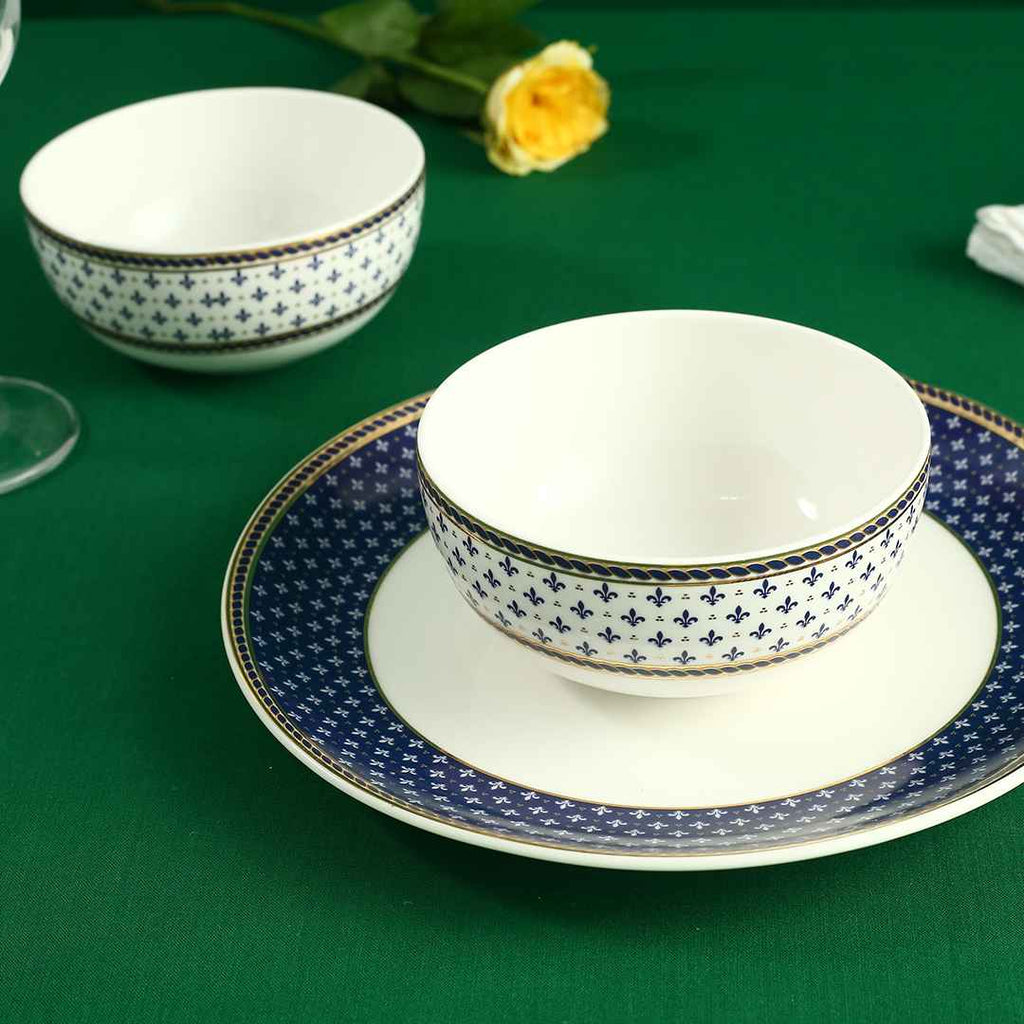 Sicilia Fine Bone China Bowl - Royal Blue - Set of 2 Pcs