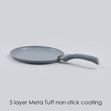 Load image into Gallery viewer, Granite 28cm Non-Stick Dosa Tawa | Induction Bottom | Soft-Touch Handles | Virgin Aluminium | PFOA/Heavy Metals Free | 3.5mm | 2 Year Warranty | Grey