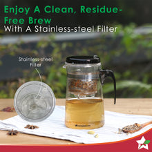 Load image into Gallery viewer, Misaki Tea Infuser, Borosilicate glass, Stainless Steel infuser, Perfect Green Tea