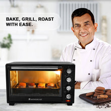 Load image into Gallery viewer, Wonderchef Renewed Oven Toaster Griller (OTG) - 28L | Black with Rotisserie | Auto-shut off | Heat-resistant Tempered Glass | Multi-stage Heat Selection