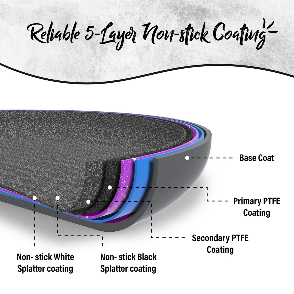 Graphite Kadhai with Lid 24 cm, 3 Years Warranty