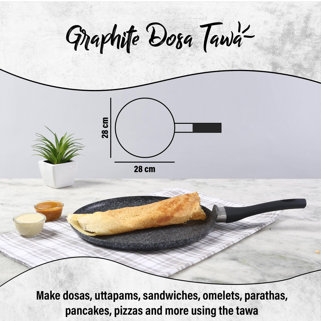 Graphite Dosa Tawa 28 cm, 3 Years Warranty