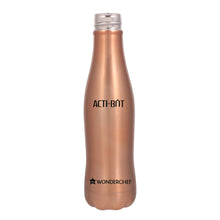 Load image into Gallery viewer, Acti-Bot, 900ml, Stainless Steel Single Wall Water Bottle, Copper Finish, Light Weight, Spill and Leak Proof, 2 Years Warranty