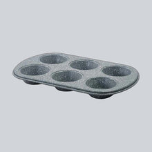 Load image into Gallery viewer, Ambrosia 6 Cup Metal Round Muffin Pan, Cupcake Tray, Baking Mould Tray, Non-Stick Bakeware Reusable Tray Pan