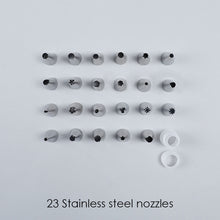 Load image into Gallery viewer, Ambrosia Stainless Steel Cake Decorator Nozzle- 24Pc