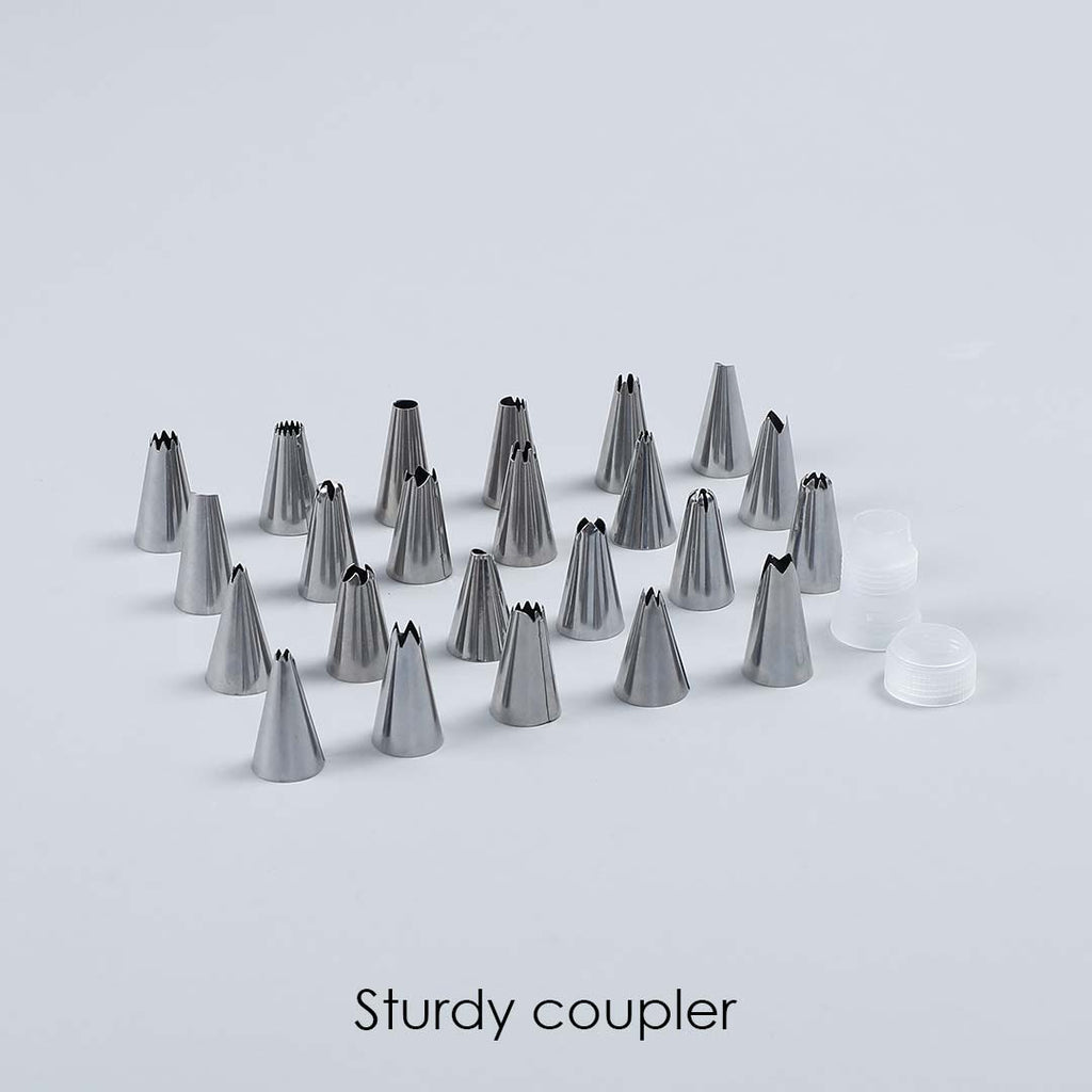 Ambrosia Stainless Steel Cake Decorator Nozzle- 24Pc