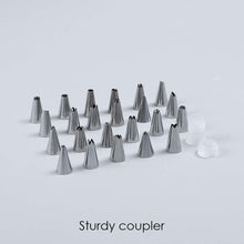 Load image into Gallery viewer, Ambrosia Stainless Steel Cake Decorator Nozzle- 24Pc