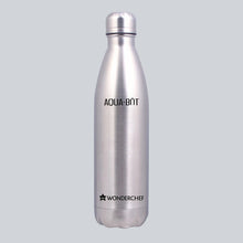 Load image into Gallery viewer, Aqua-Bot, 500ml, Double Wall Stainless Steel Vacuum Insulated Hot and Cold Flask, Spill &amp; Leak Proof, Silver, 2 Years Warranty