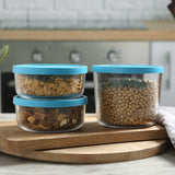 Bormioli Frigoverre 3 Pcs Set Round Glass Container