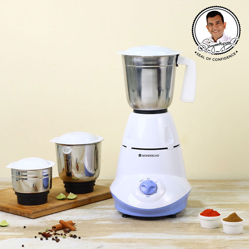 Capri Mixer Grinder 750 Watts 3 Stainless Steel Jars, 5 years Warranty on Motor