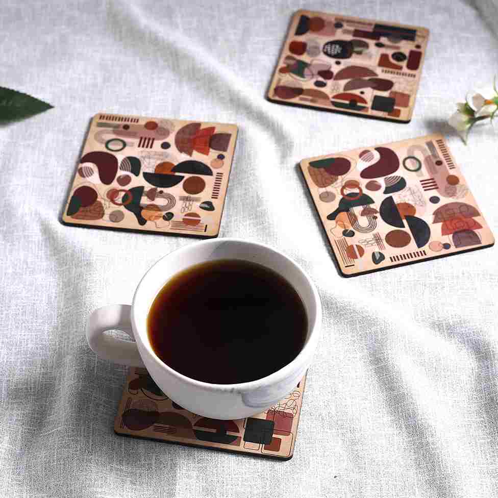 Casablanca Coaster Abstract Pattern - Set of 6 pcs