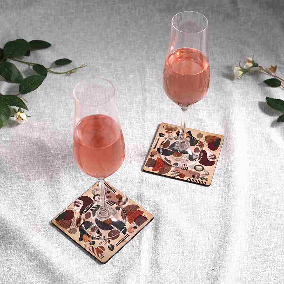 Casablanca Coaster Abstract Pattern - Set of 6 pcs