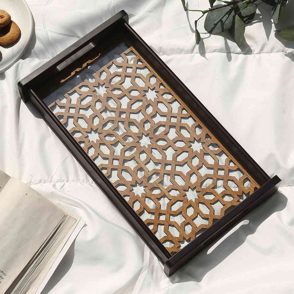 Casablanca Ornamental Tile Glass Tray -Small