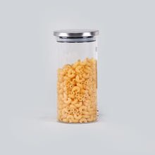 Load image into Gallery viewer, Classic Borosilicate Round Glass Air Tight Jar 1350ml