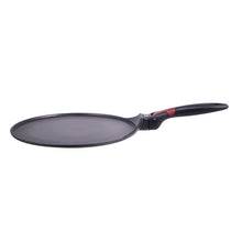 Load image into Gallery viewer, Click Space Saver 30 cm Non-stick Dosa Tawa, Induction Bottom, Foldable Handle, Aluminium, 4mm, 2 Years Warranty, Black