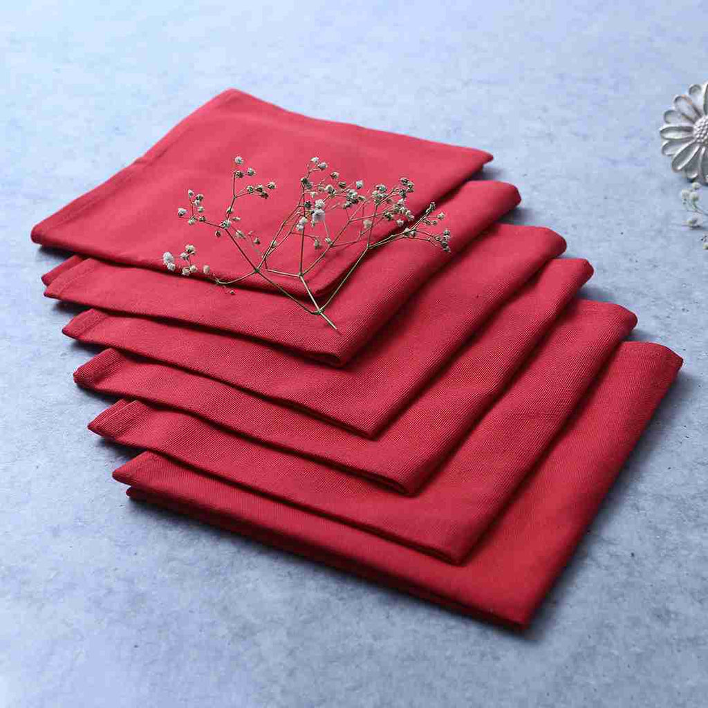 Como Napkins - Red (Set of 6)