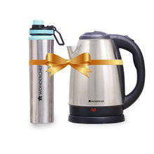 Load image into Gallery viewer, Crescent Kettle 1.8L + Sippy Stainless Steel Bottle, Gift Combo, For Family and Friends, Gift for Diwali and Other Festivals, House Warming