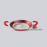 Crimson Aluminium Non-stick Appachetty With Lid, 3 mm, Red