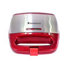 Load image into Gallery viewer, Crimson Edge Non-Stick Electric Griller,Sandwich Maker, Toaster |750 Watt| Auto Temp, LED indicator| Cool Touch Handle, Buckle Clip Lock| Grill Sandwiches, Bread, Kebabs, Paneer,Tikkis and Quesadillas| Oil Free Toasting| 2 Year Warranty