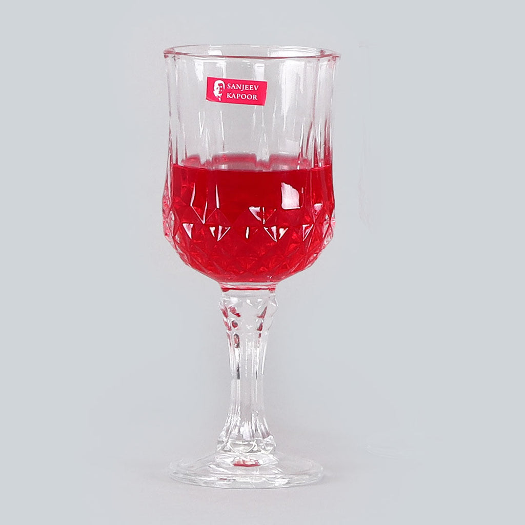 Diamond Goblet Wine Glass 240ml - Set Of 4 Pcs By Wonderchef