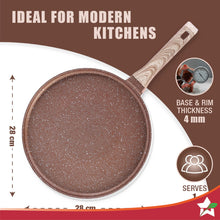 Load image into Gallery viewer, Duralife Die-cast 28 cm Dosa Tawa | 5 Layer Healthy Duramax Non-Stick Coating | Soft Touch Handle | Pure Grade Aluminium | PFOA Free | 2 Year Warranty | Copper