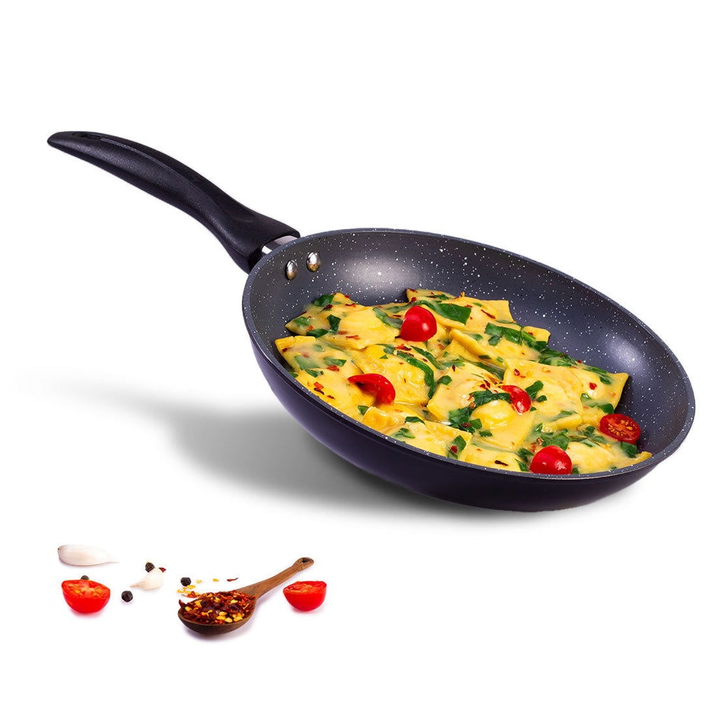 Duralite Die-Cast Non Stick Fry Pan | 24cm | 1.2 L | Grey | 5 Layer Meta-Tuff Non-Stick Coating | Never Loses Shape | Non-Toxic | Cool Touch Handle | PFOA Free | Pure Grade Aluminium | Easy to Clean | 2 Years Warranty