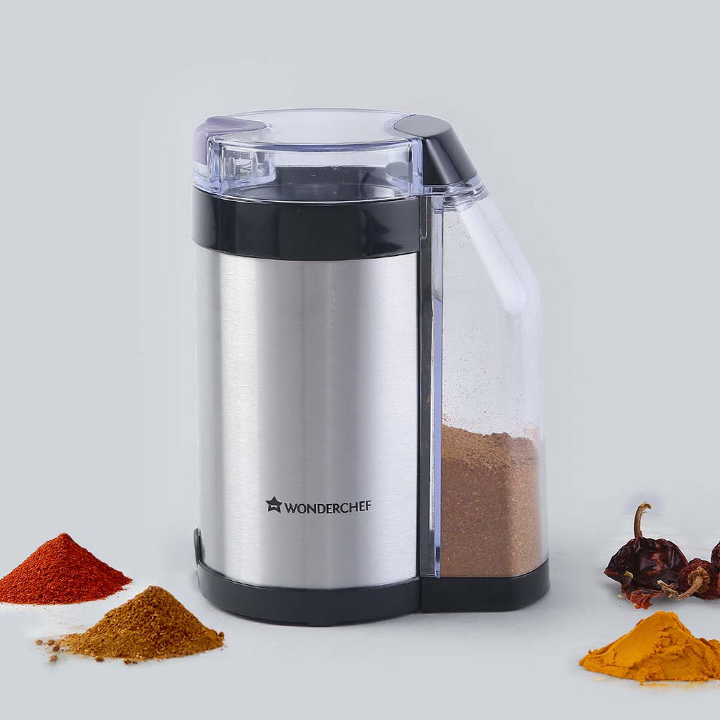 Easy Spice Masala Grinder with Auto-Dispenser, Detachable Jar, Sharp Blade, 2 Years Warranty