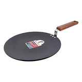 Ebony 28 cm Roti Tawa | Wooden Handle With Rivets | Hard Anodized Aluminium| Non Stick Tawa | 4.88 mm | 2 Years Warranty | Black